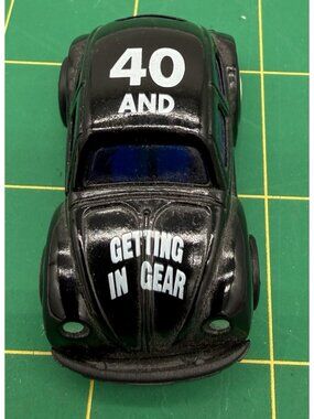 Vintage VW Beetle Russ Berrie 40th Birthday 40 And Getting In Gear Pullback